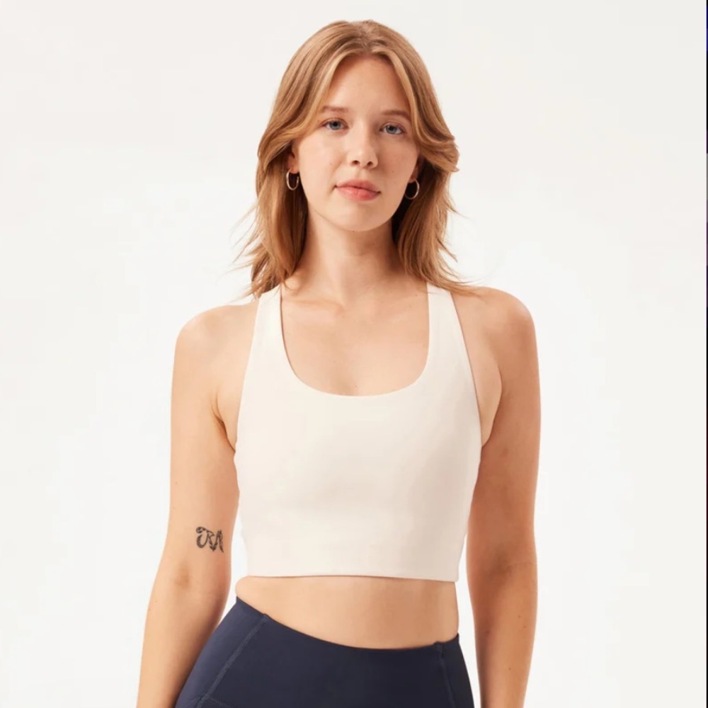 Girlfriend Collective Paloma Bra size Small in Ivory
